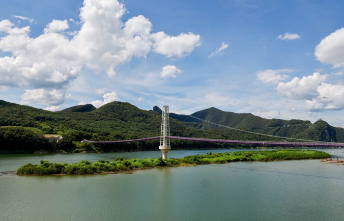 단양군, ‘시루섬 기적의 다리’ 공정율 95% 기사 이미지